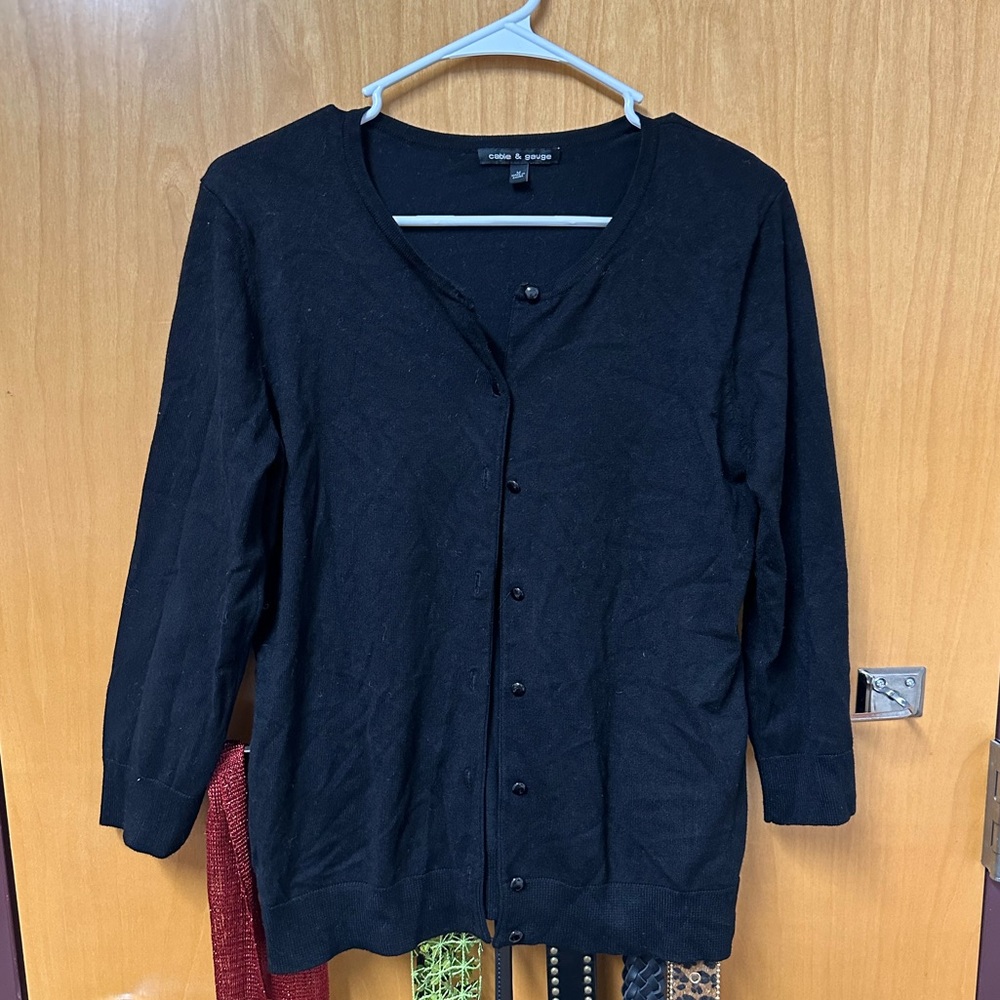 vintage black cardigan